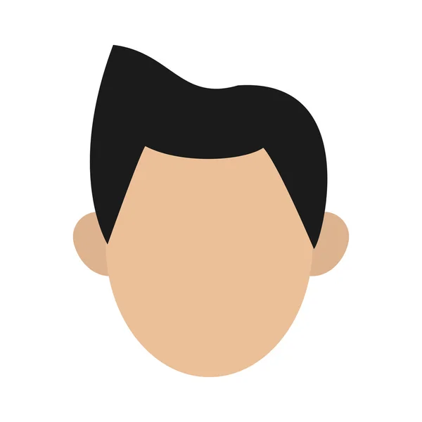 Hombre sin rostro retrato icono — Vector de stock