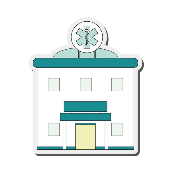 Ícone de edifício hospitalar —  Vetores de Stock