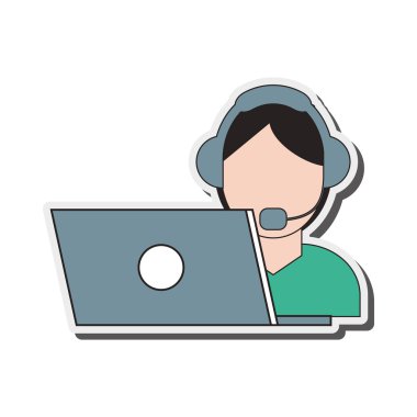 kulaklık simgesi olan kişi