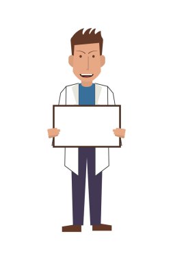 Doktor ya da doktor küçük beyaz tahta simgesiyle