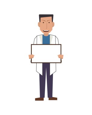 Doktor ya da doktor küçük beyaz tahta simgesiyle