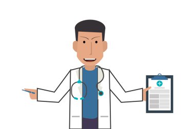 Doktor veya sağlık görevlisi Panosu simgesi ile