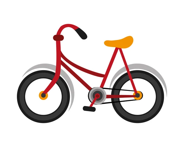 Enkele rode fiets pictogram — Stockvector