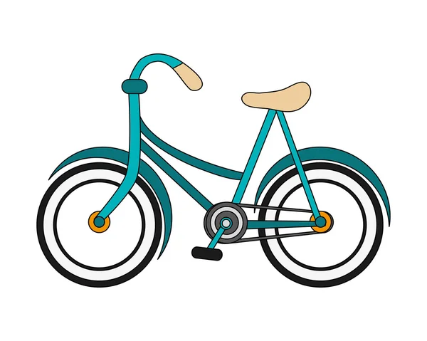 Solo icono de bicicleta azul — Vector de stock