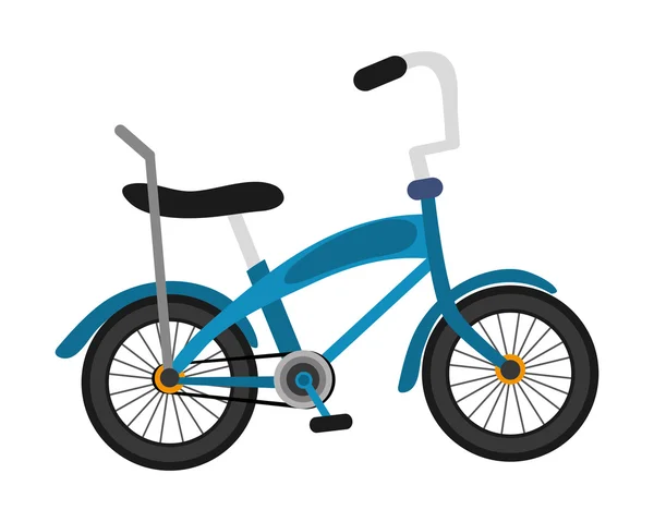 Einzelnes blaues Fahrrad-Symbol — Stockvektor
