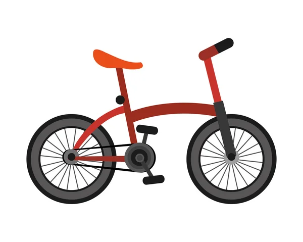Single red bike icon — Stock Vector