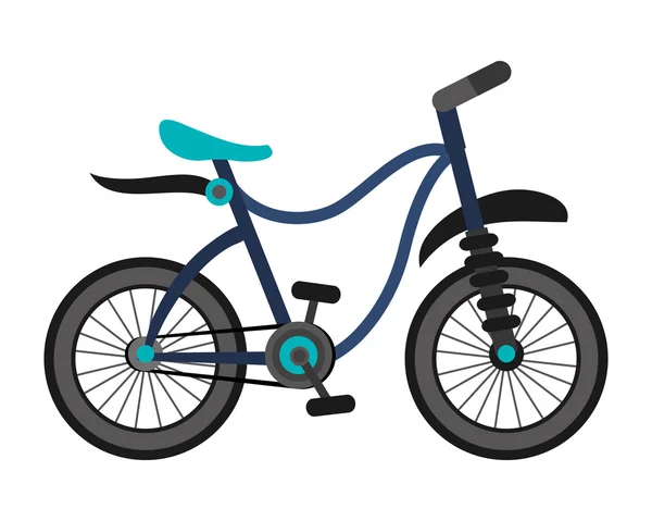 Одинарна синя піктограма велосипеда — стоковий вектор
