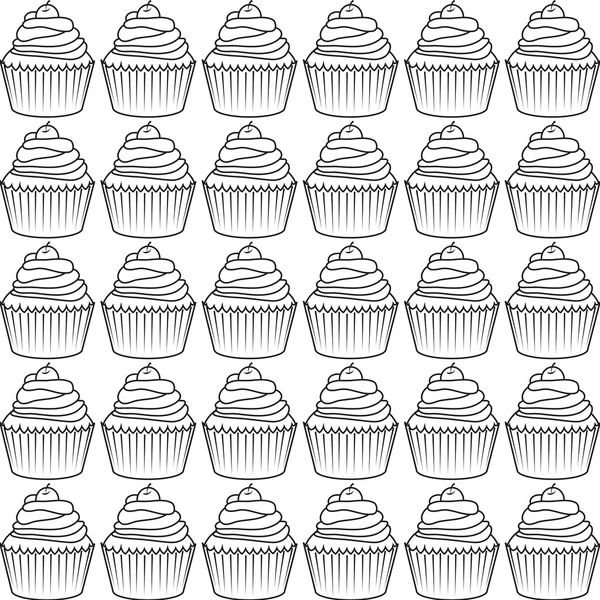 Icône de cupcake décoré — Image vectorielle