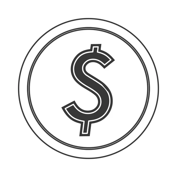 美元硬币图标 — 图库矢量图片