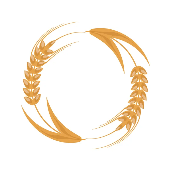 小麦的耳朵徽章图标 — 图库矢量图片