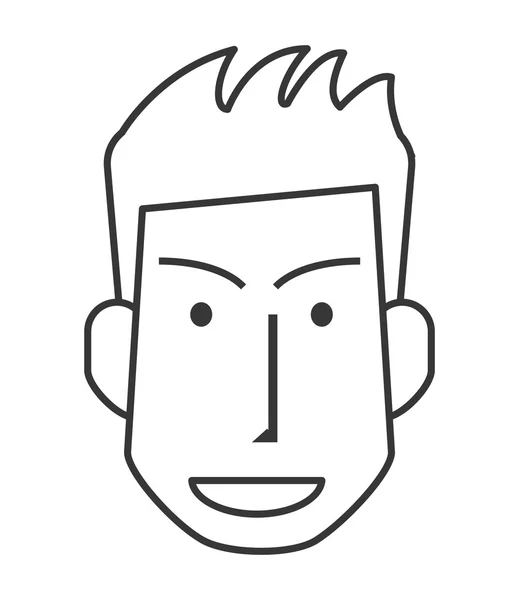 Cara del hombre icono — Vector de stock