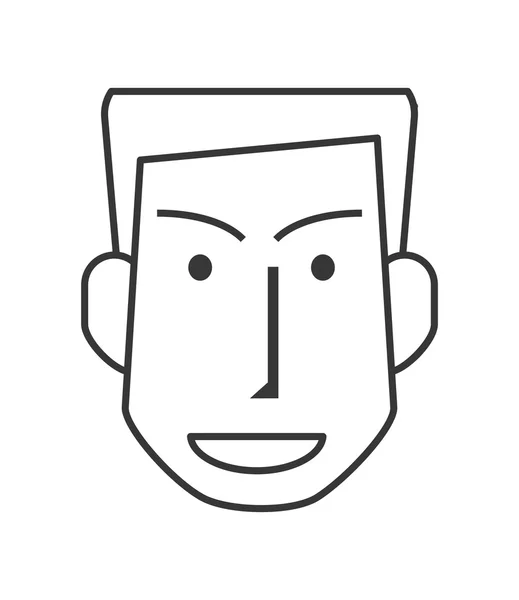 Лицо человека икона — стоковый вектор