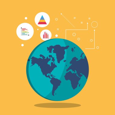 Elektronik tablo küresel Infographic tasarım
