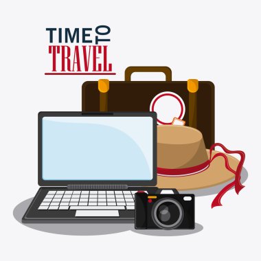 Saat seyahat tatil gezi simgesini.