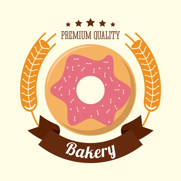 Donut panadería icono de la comida. Gráfico vectorial — Vector de stock