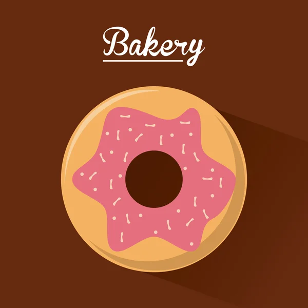 甜甜圈食品面包店设计 — 图库矢量图片