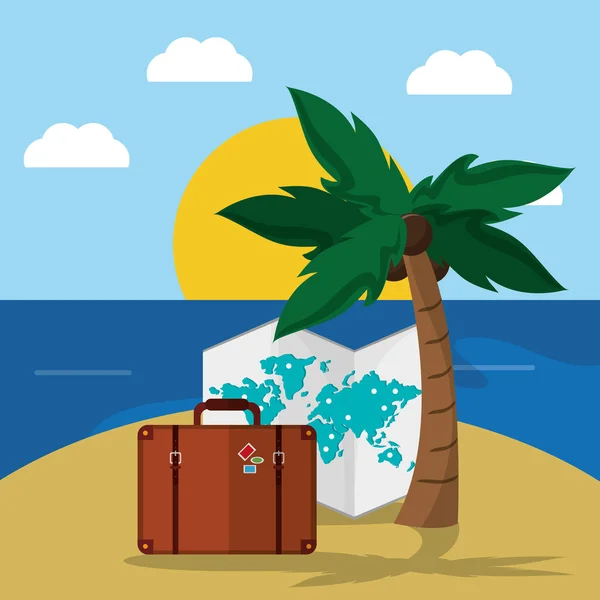 Tempo para viajar férias design —  Vetores de Stock