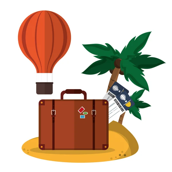 Tempo para viajar férias design — Vetor de Stock