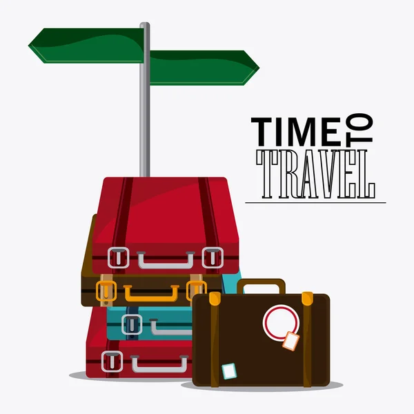 Viagem no tempo ícone de viagem de férias . — Vetor de Stock