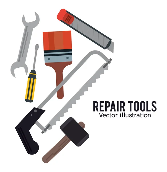 Repair tools construction design — Stock Vector