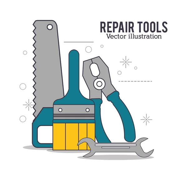 Repair tools construction design — Stock Vector