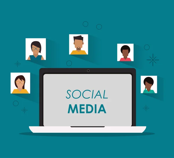 Sociale media netwerkontwerp — Stockvector
