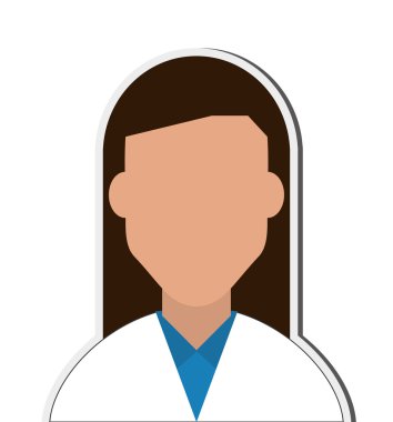 kadın doktor veya sağlık görevlisi simgesi