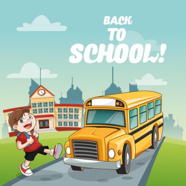 otobüs çocuğa geri okul tasarım
