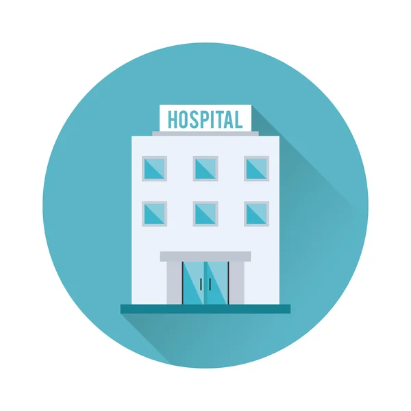 Hospital edificio clínica diseño — Archivo Imágenes Vectoriales