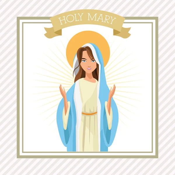 Santo María diseño de dibujos animados — Archivo Imágenes Vectoriales