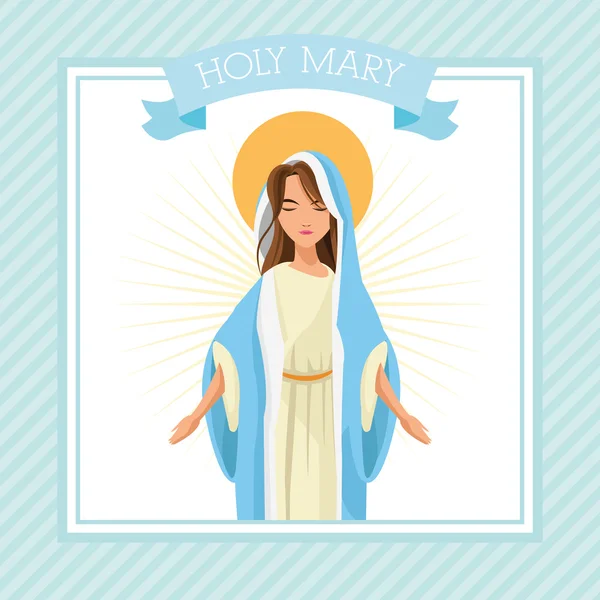 Holy Mary cartoon design — стоковый вектор