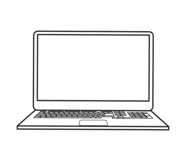 Laptop-Frontansicht-Symbol — Stockvektor