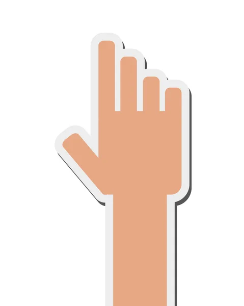 Hand pekar med pekfingret ikon — Stock vektor