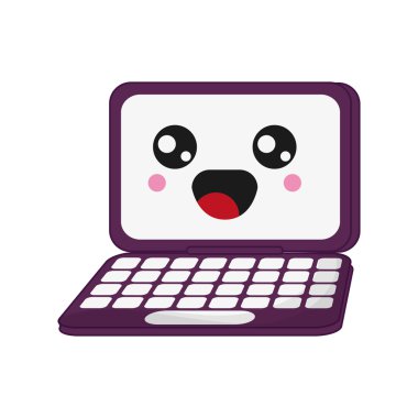 Kawaii dizüstü bilgisayar simgesi