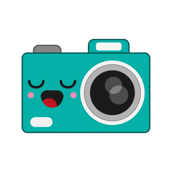 Icono de la cámara fotográfica kawaii — Archivo Imágenes Vectoriales