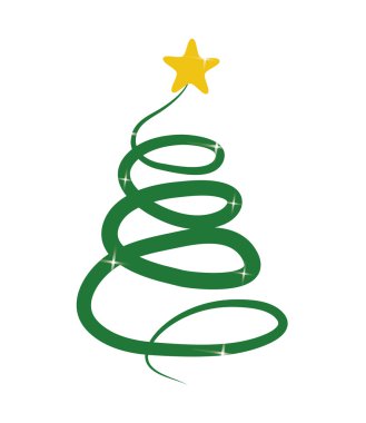 soyut Noel ağacı simgesini