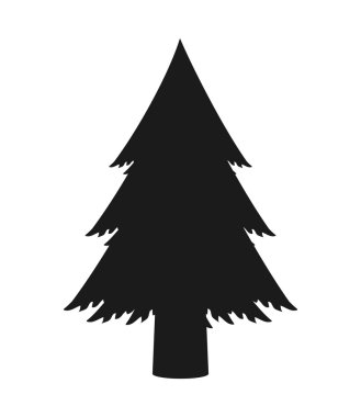 Noel ağacı siluet simge
