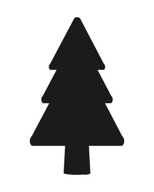 Noel ağacı siluet simge