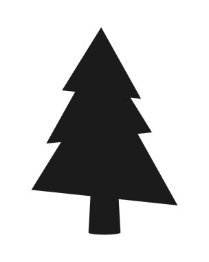 Noel ağacı siluet simge