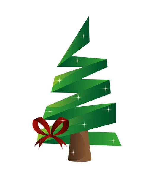 Abstract kerstboom pictogram — Stockvector