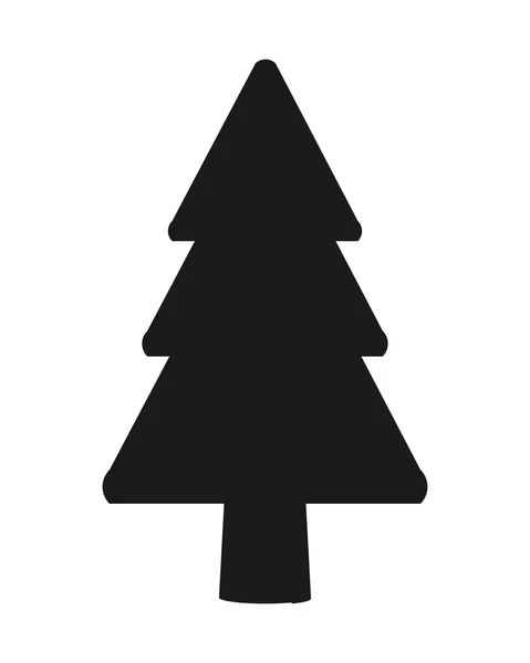 Икона силуэта рождественской елки — стоковый вектор