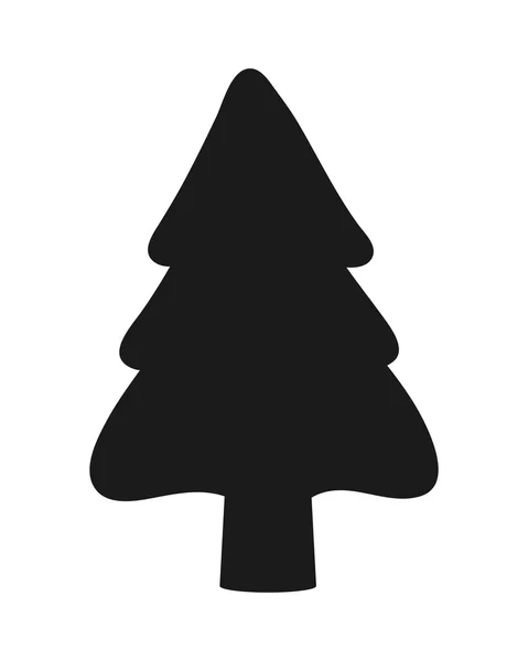 Икона силуэта рождественской елки — стоковый вектор