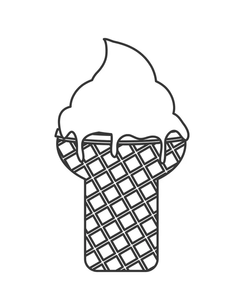 Ice cream cone icon — Stock Vector