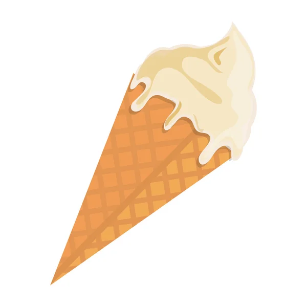 Icono de cono de helado — Vector de stock