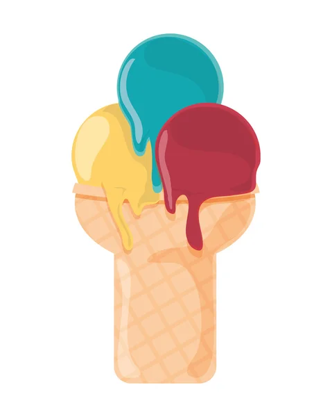 Icône de cône de crème glacée — Image vectorielle