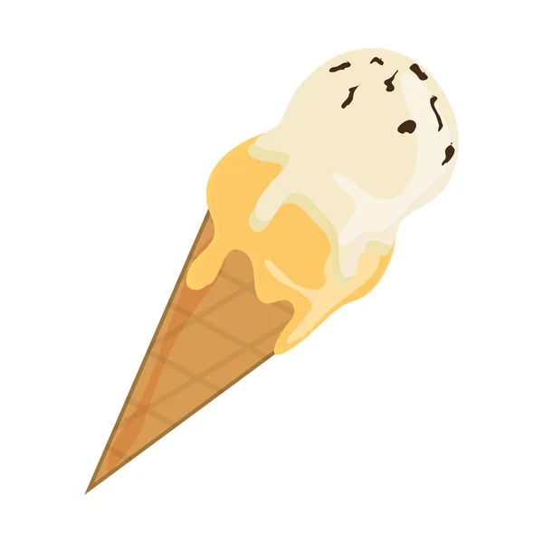 冰淇淋锥形图标 — 图库矢量图片
