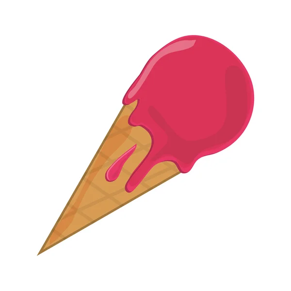 Icono de cono de helado — Vector de stock