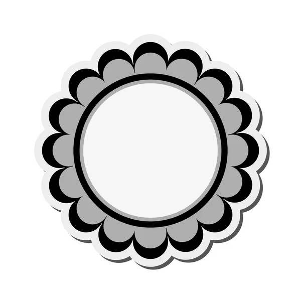 Insignia pegatina o emblema icono — Vector de stock