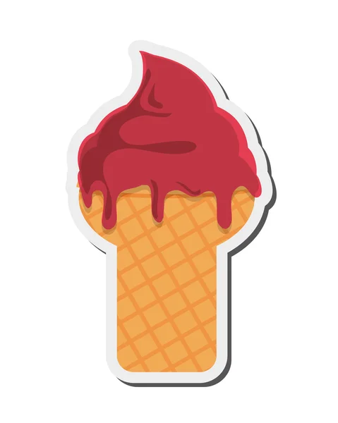 Icono de cono de helado — Vector de stock