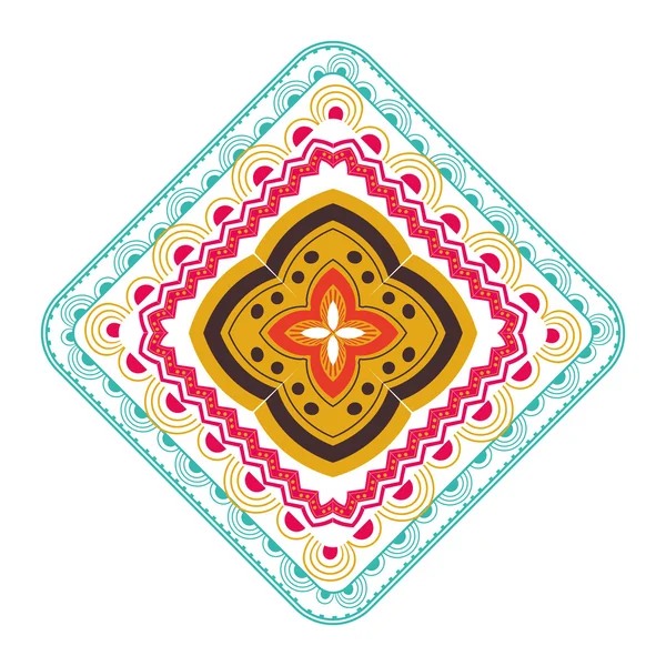 Icono colorido mandala — Archivo Imágenes Vectoriales